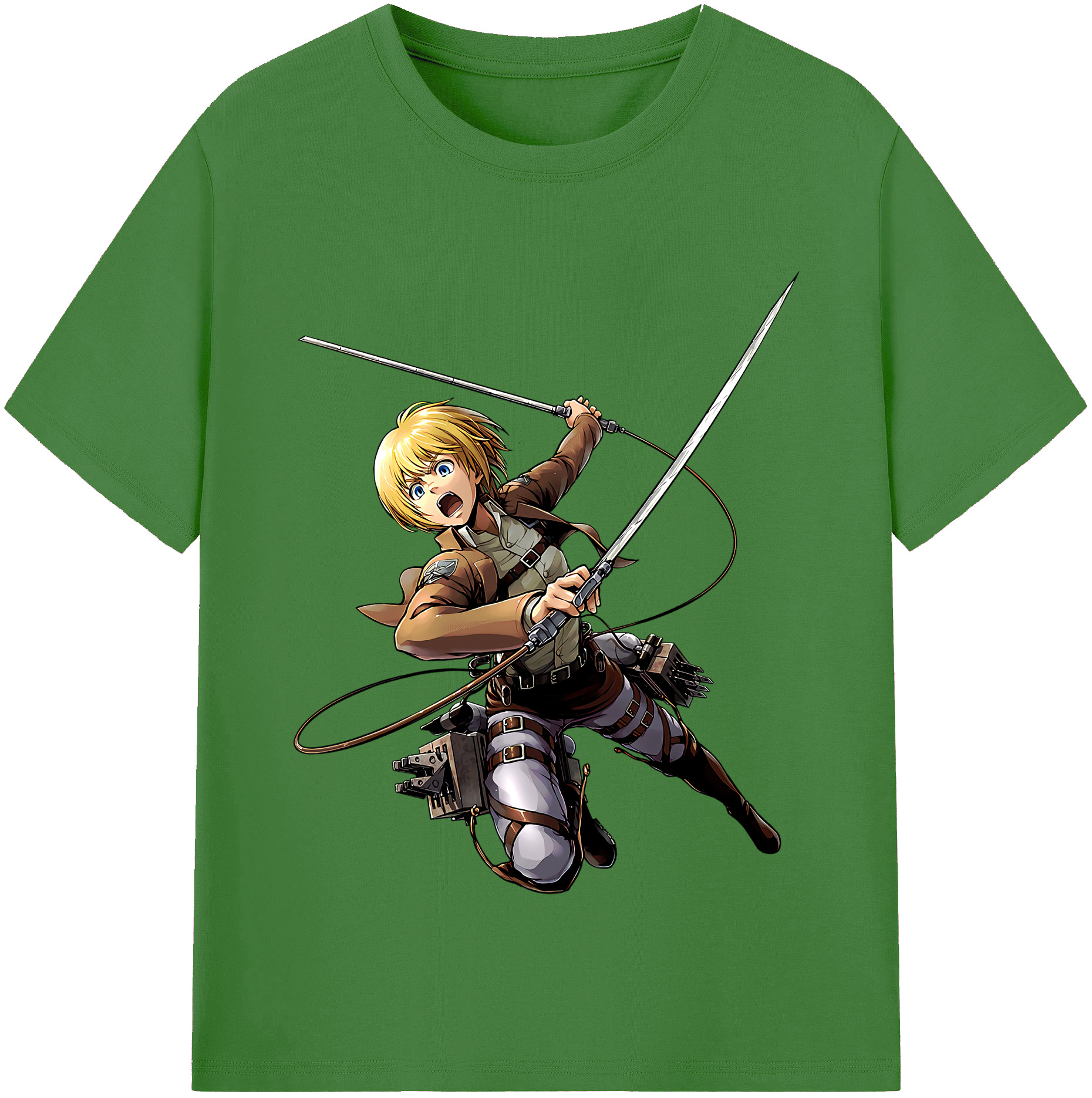 （画像用） 進撃の巨人 アルミン·アルレルト Attack on Titan Armin Arlert レディースカジュアルプリントTシャツ（綿100％）